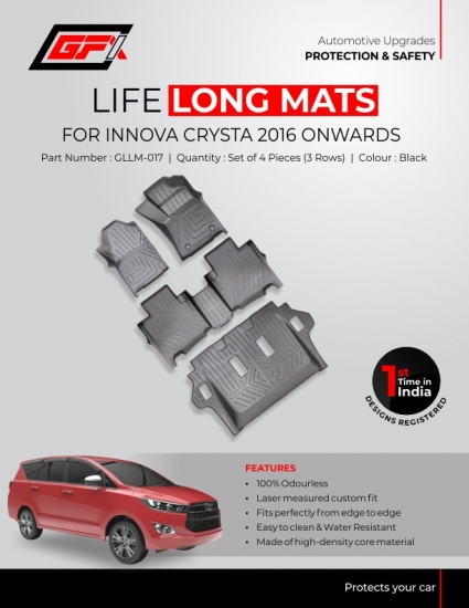 LLM Car Specific Mats INNOVA CRYSTA 2016 ONWARDS 